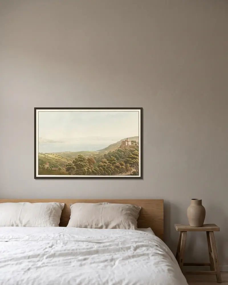 Vue des environs de Vevey, depuis Blonay av Jakob Samuel Weibel inramad på en vägg