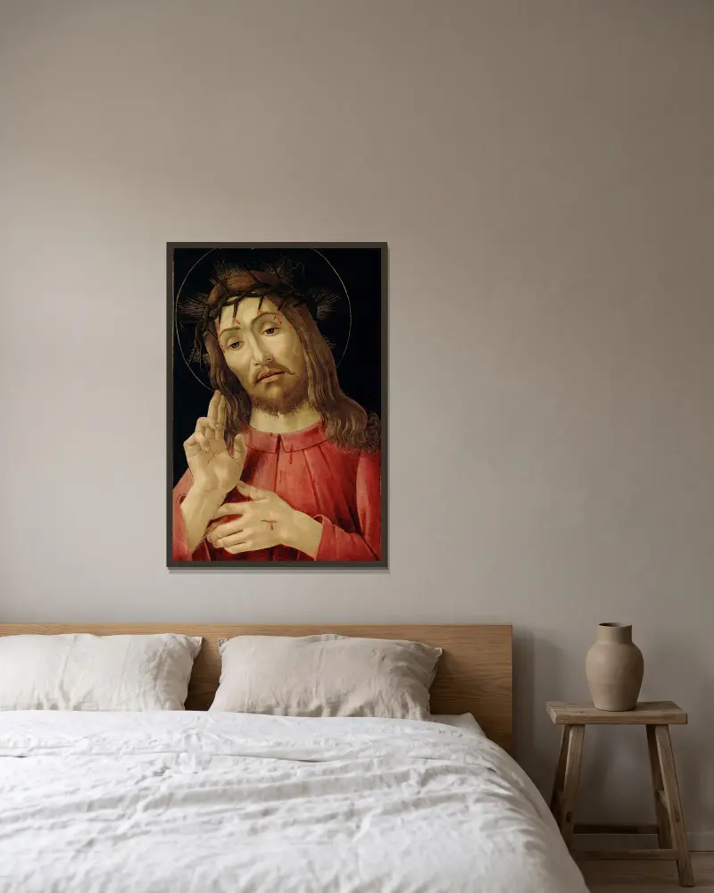 Zmrtvýchvstalý Kristus, Sandro Botticelli v rámu na stěně