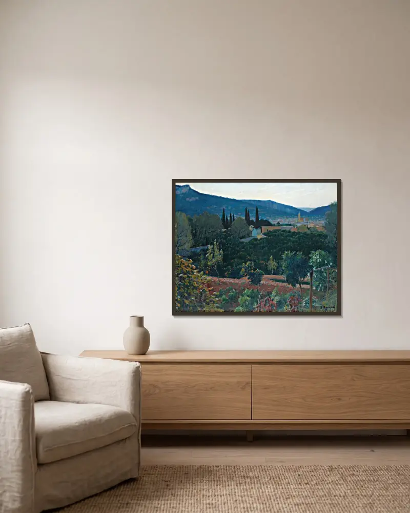 Dolina, Soller (Widok na Soller), Santiago Rusiñol w ramie na ścianie