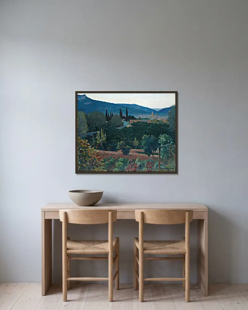 Dolina, Soller (Widok na Soller), Santiago Rusiñol w ramie na ścianie