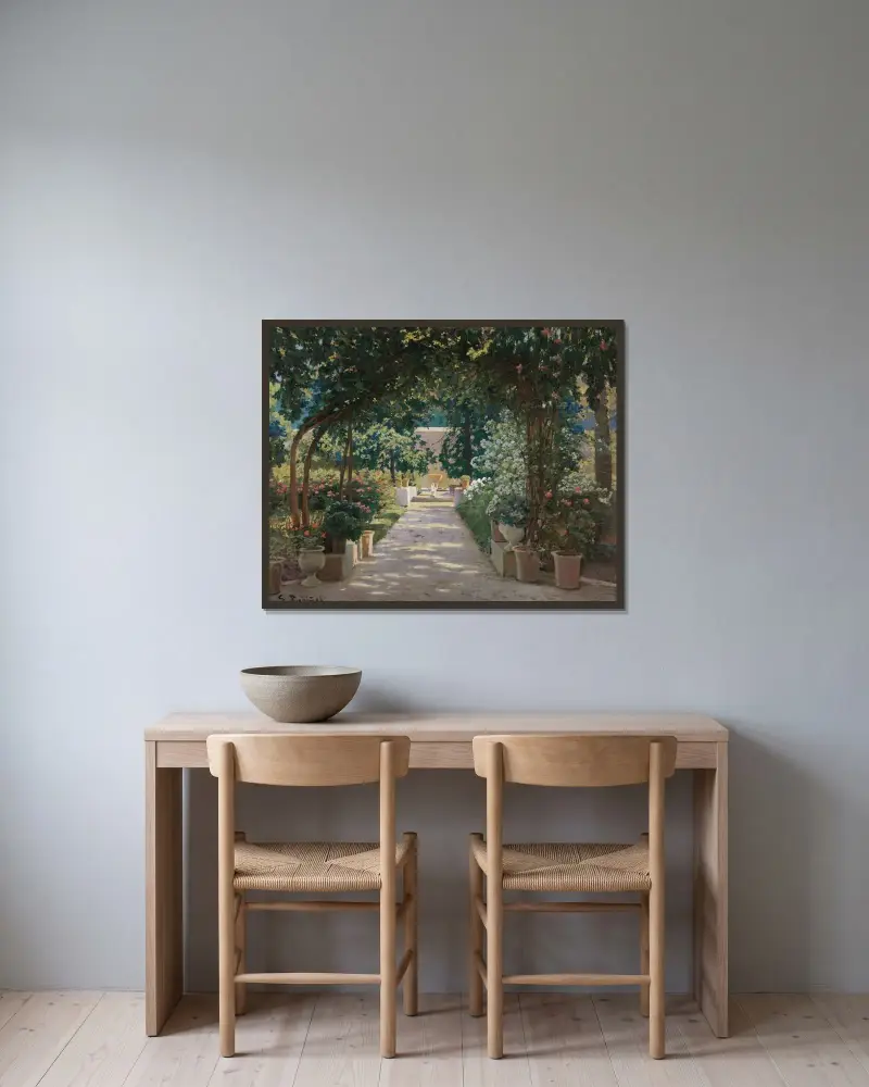 Terrass in Játiva von Santiago Rusiñol gerahmt an einer Wand