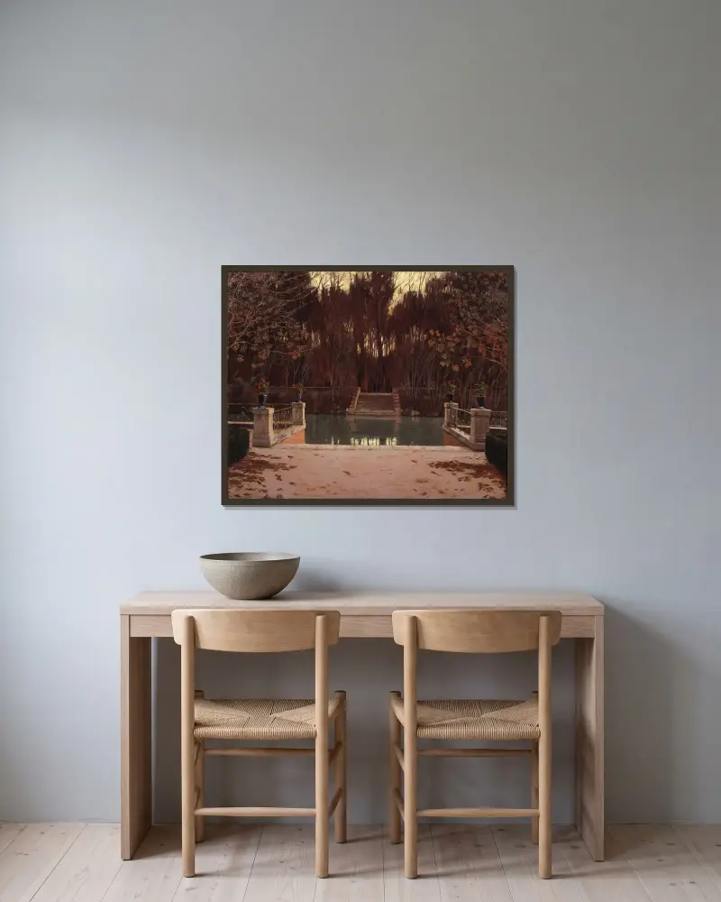 Die Landungsbrücke von Santiago Rusiñol gerahmt an einer Wand