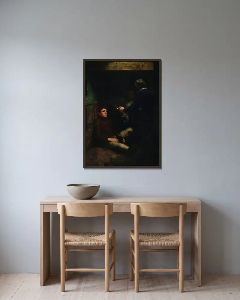 Námořníkova historka, Henry Scott Tuke v rámu na stěně