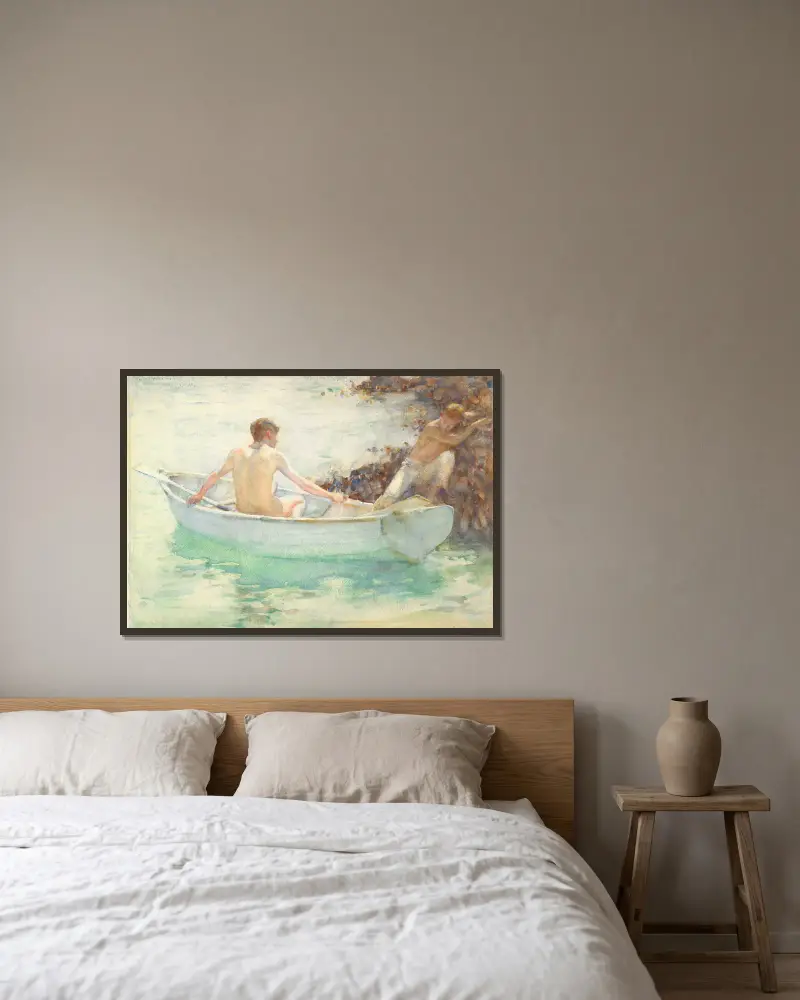 Nalodění, Henry Scott Tuke v rámu na stěně