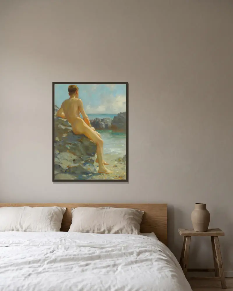 Kąpiący się, Henry Scott Tuke w ramie na ścianie