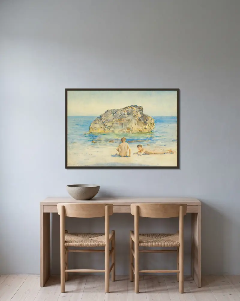 Opalující se, Henry Scott Tuke v rámu na stěně