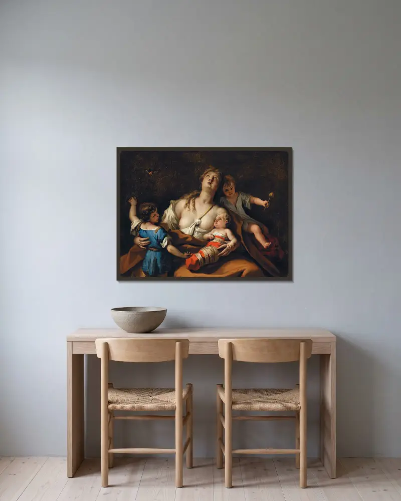 Miłosierdzie, Sebastiano Ricci w ramie na ścianie