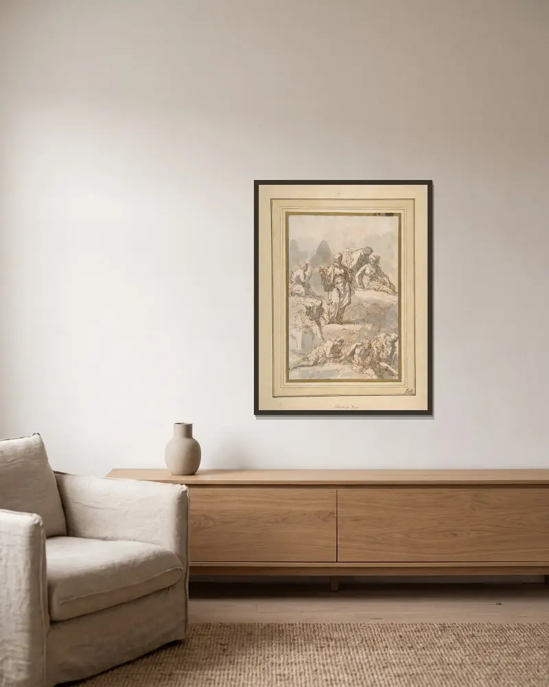 Figurální studie, Sebastiano Ricci v rámu na stěně
