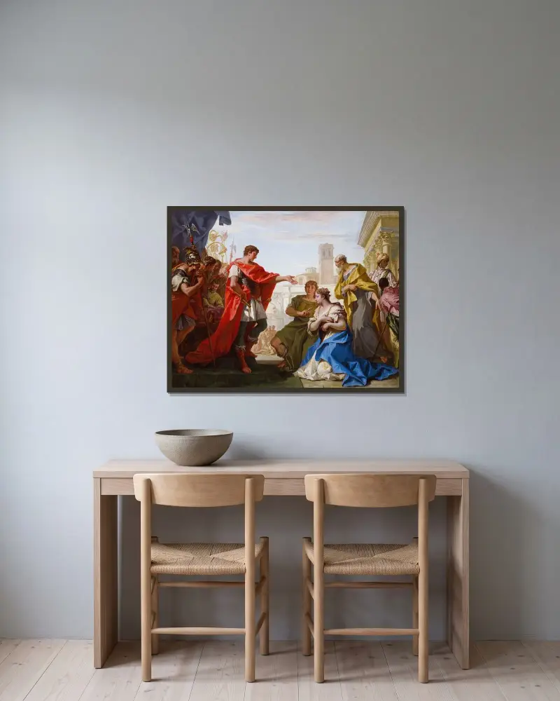 Scipionova shovívavost, Sebastiano Ricci v rámu na stěně