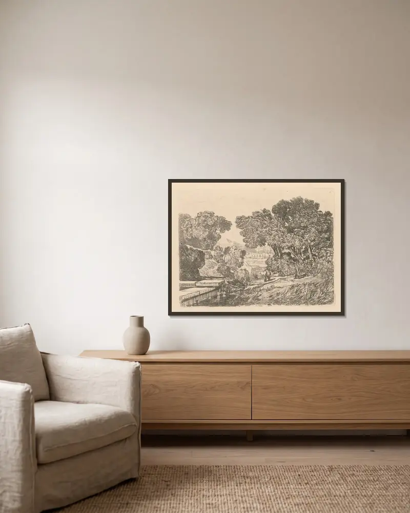 Eine Studie, 1838 – Nr. 1 – Nr. 2 von John Sell Cotman gerahmt an einer Wand