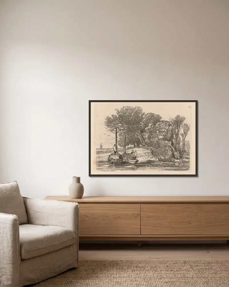 Postwick Grove, Norfolk, 1838 – Nr. 1 von John Sell Cotman gerahmt an einer Wand