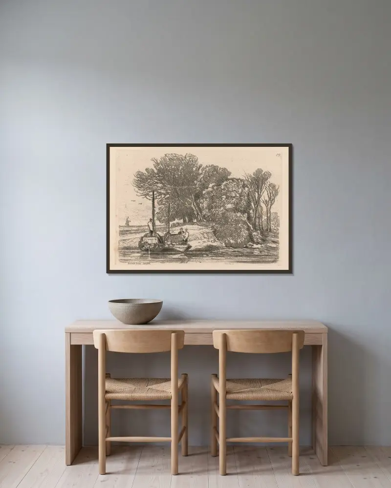 Postwick Grove, Norfolk, 1838 – Nr. 1 von John Sell Cotman gerahmt an einer Wand
