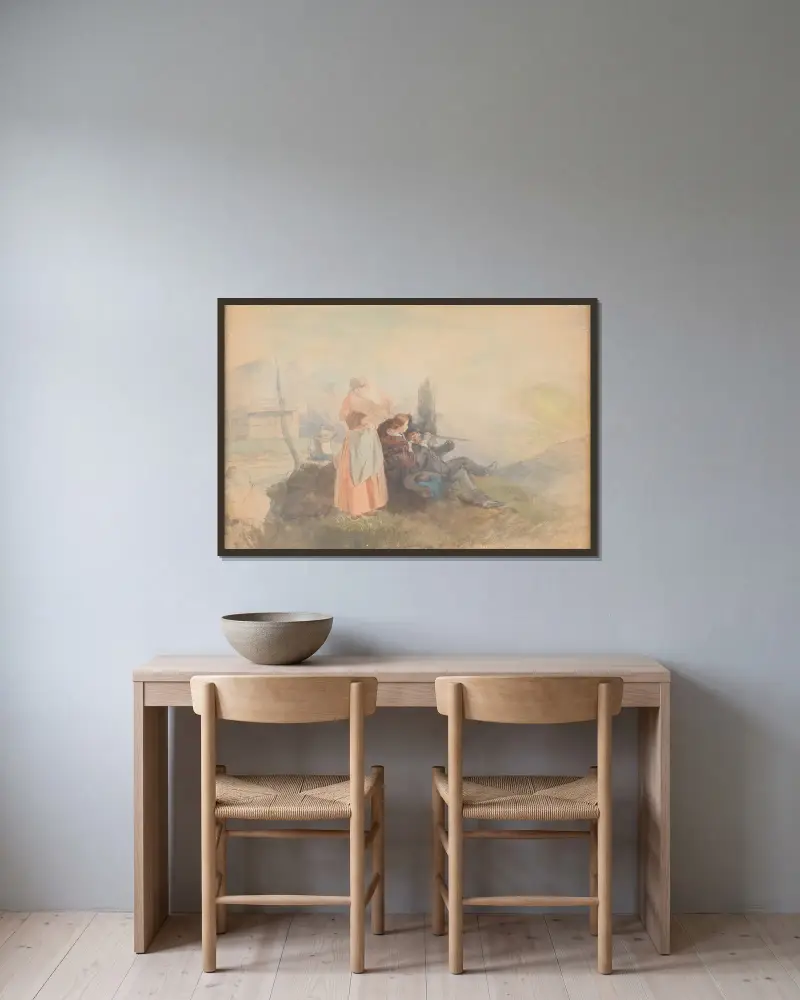 Ein schöner Ausblick von Peder Severin Krøyer gerahmt an einer Wand