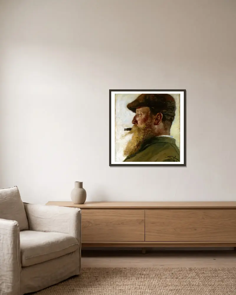 Christian Krohg von Peder Severin Krøyer gerahmt an einer Wand