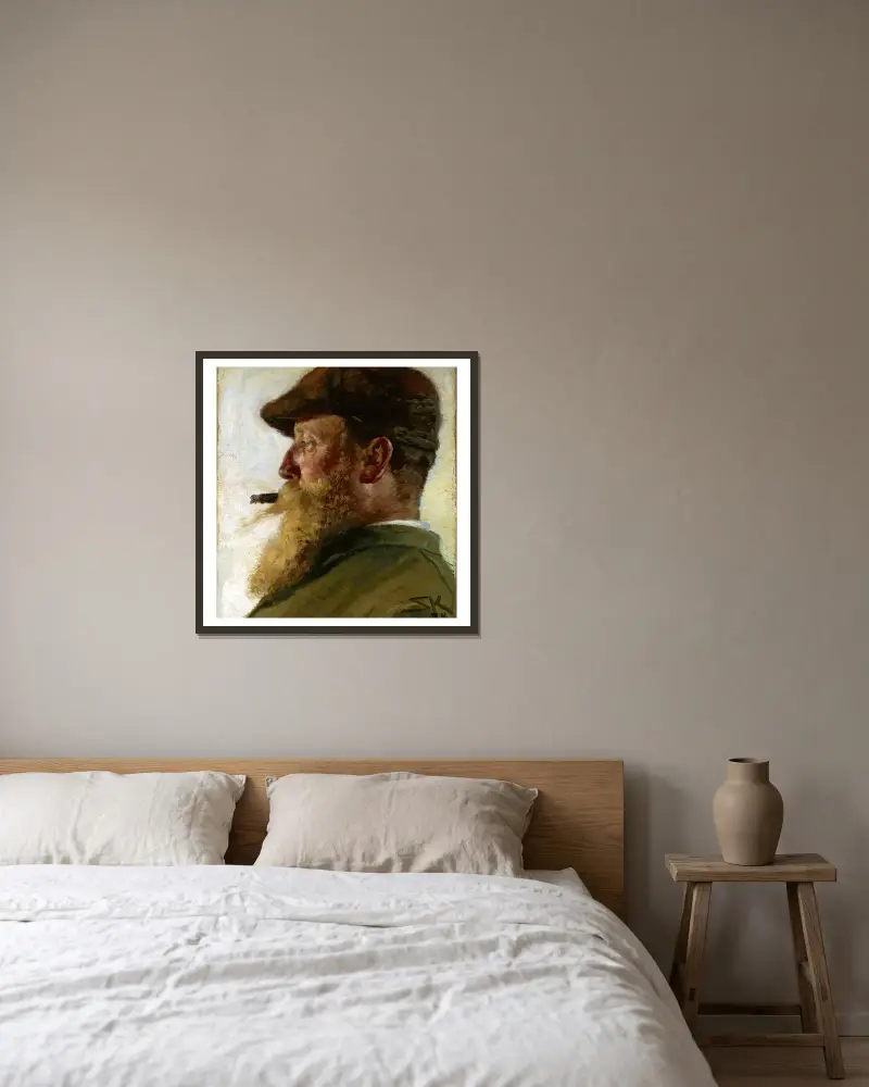 Christian Krohg von Peder Severin Krøyer gerahmt an einer Wand