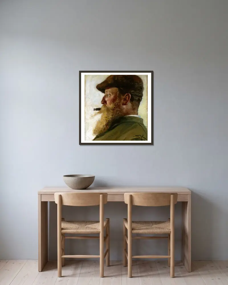 Christian Krohg von Peder Severin Krøyer gerahmt an einer Wand