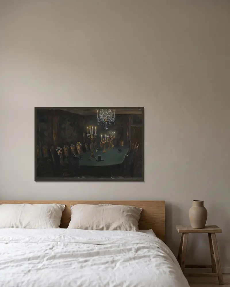 Interiør, Peder Severin Krøyer v rámu na stěně