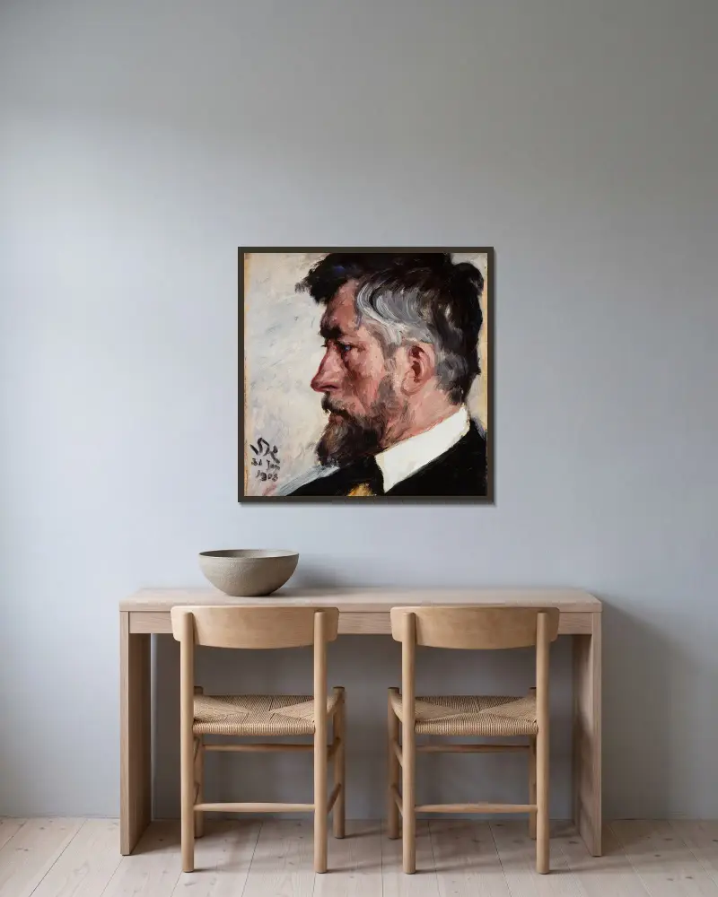 J.F. Willumsen von Peder Severin Krøyer gerahmt an einer Wand