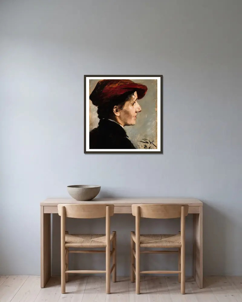 Marianne Stokes von Peder Severin Krøyer gerahmt an einer Wand