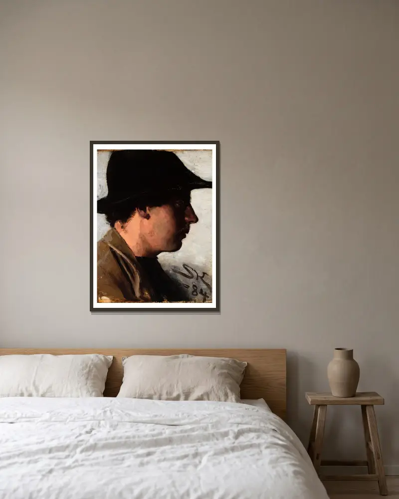 Oscar Björck von Peder Severin Krøyer gerahmt an einer Wand