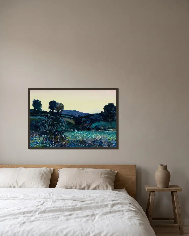 Abendglühen von Donald Shaw MacLaughlan gerahmt an einer Wand