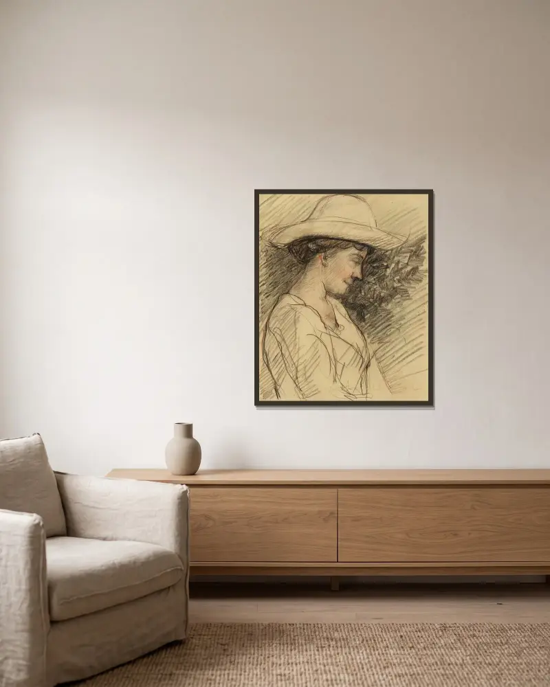 Aileen in Asolo von Donald Shaw MacLaughlan gerahmt an einer Wand