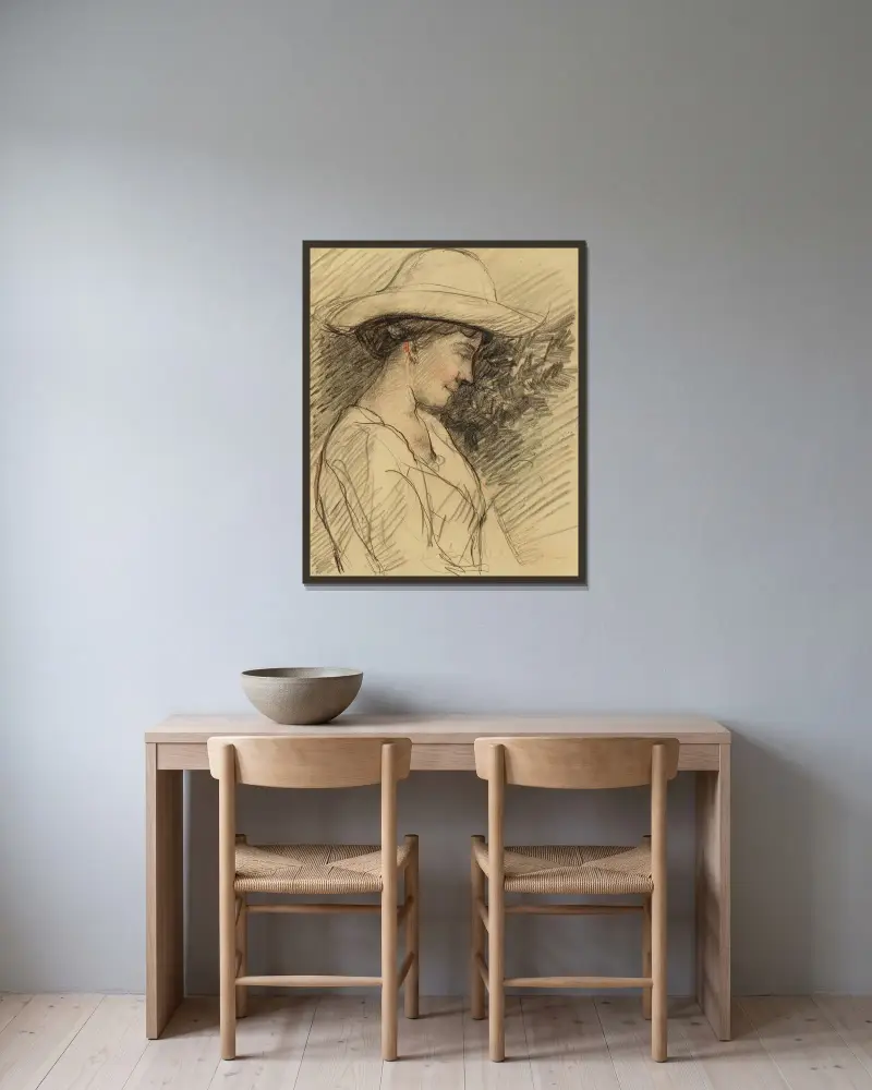 Aileen in Asolo von Donald Shaw MacLaughlan gerahmt an einer Wand