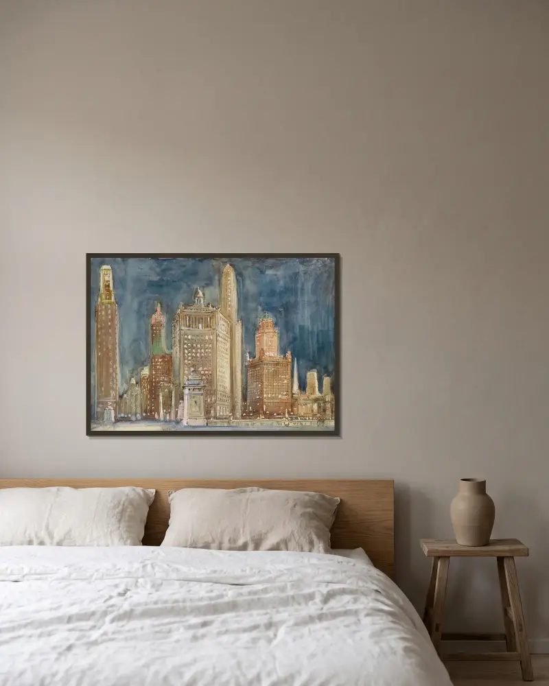 Chicago, London Guaranty Building av Donald Shaw MacLaughlan inramad på en vägg