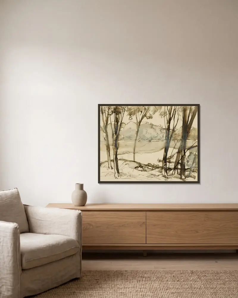 Der See von Donald Shaw MacLaughlan gerahmt an einer Wand