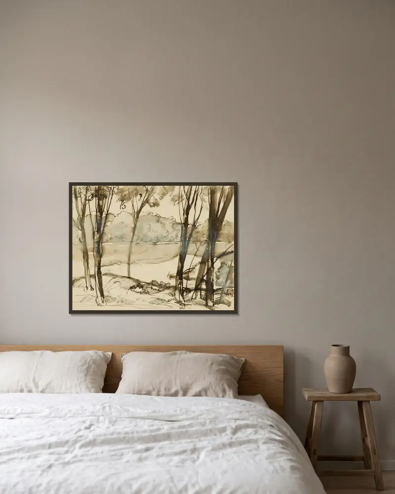 Der See von Donald Shaw MacLaughlan gerahmt an einer Wand