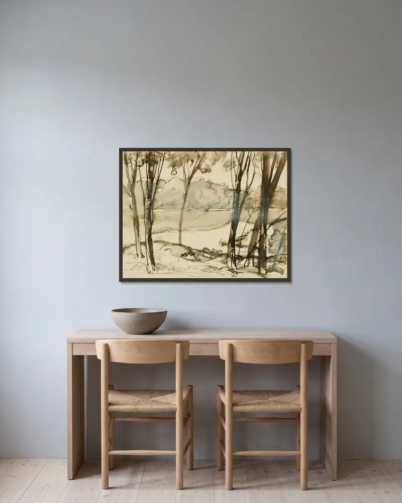 Der See von Donald Shaw MacLaughlan gerahmt an einer Wand