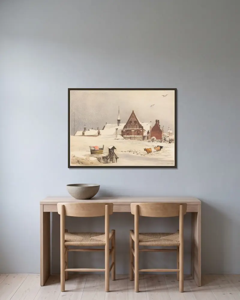 Byloke, Ghent av Thomas Shotter Boys inramad på en vägg