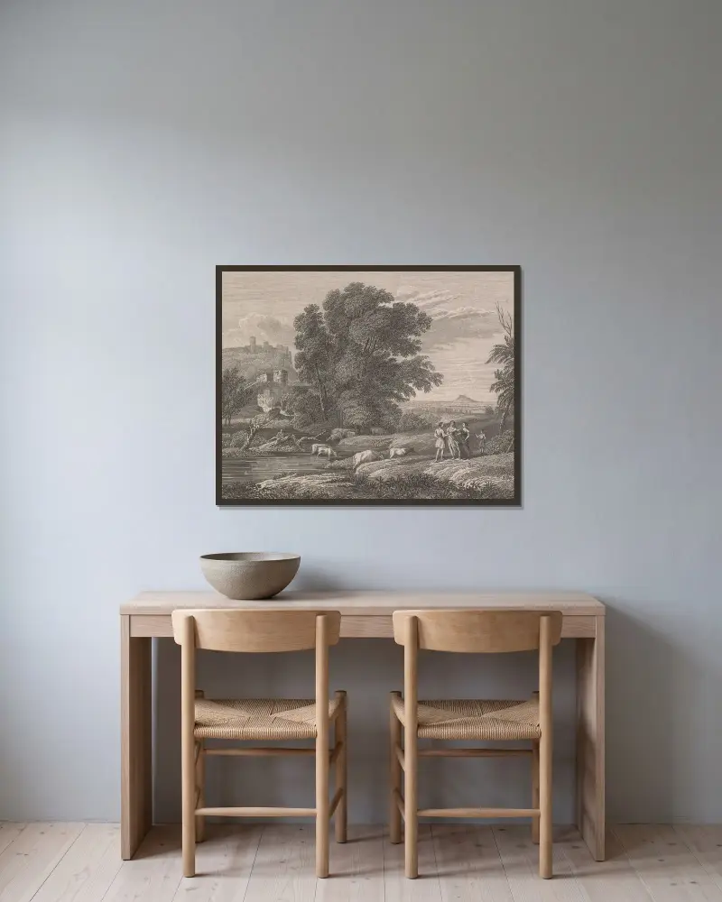 Claude av Thomas Shotter Boys inramad på en vägg