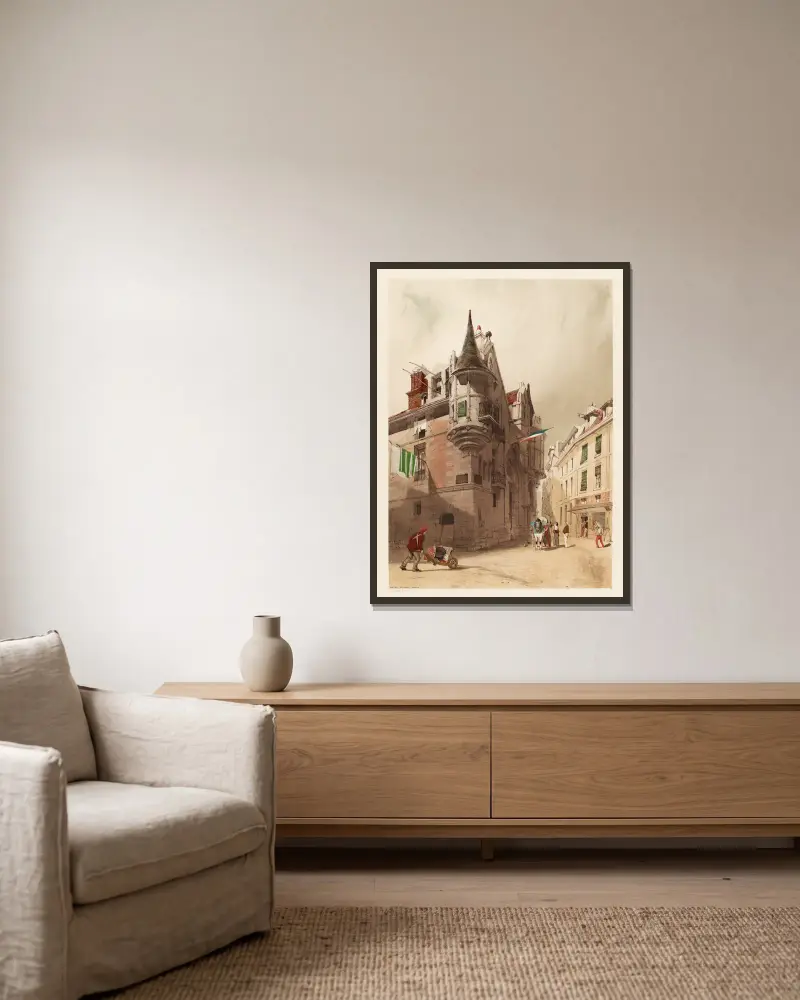 Hôtel de Sens, Paris av Thomas Shotter Boys inramad på en vägg