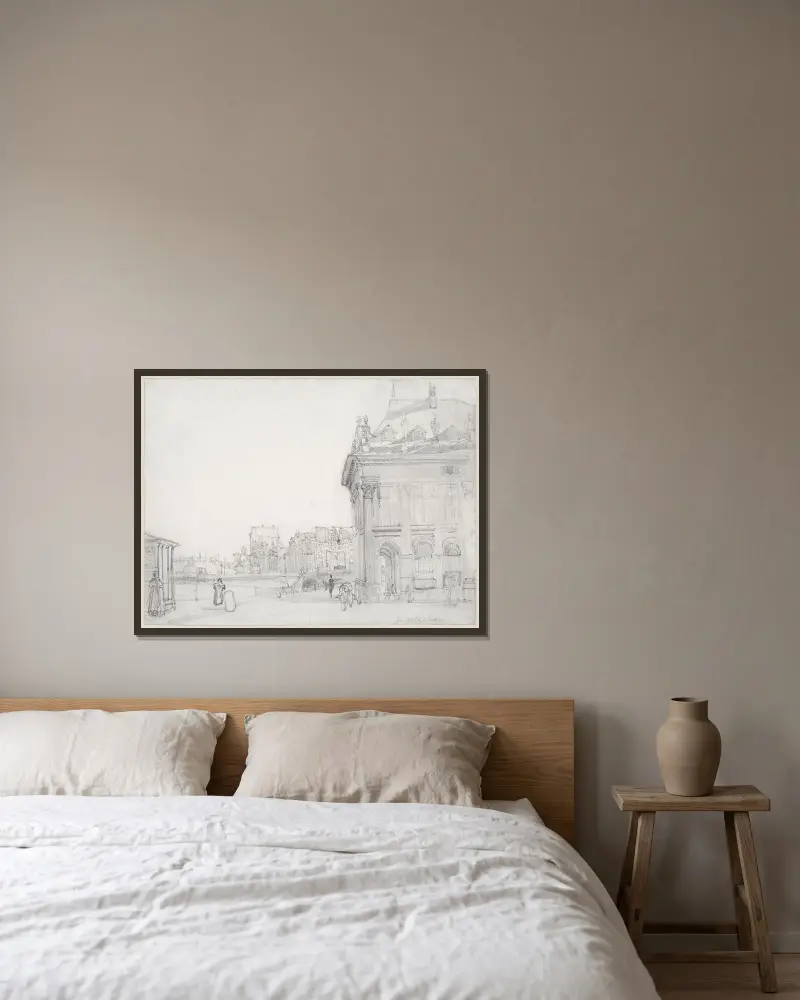Île de la Cité från Institutet, Paris av Thomas Shotter Boys inramad på en vägg