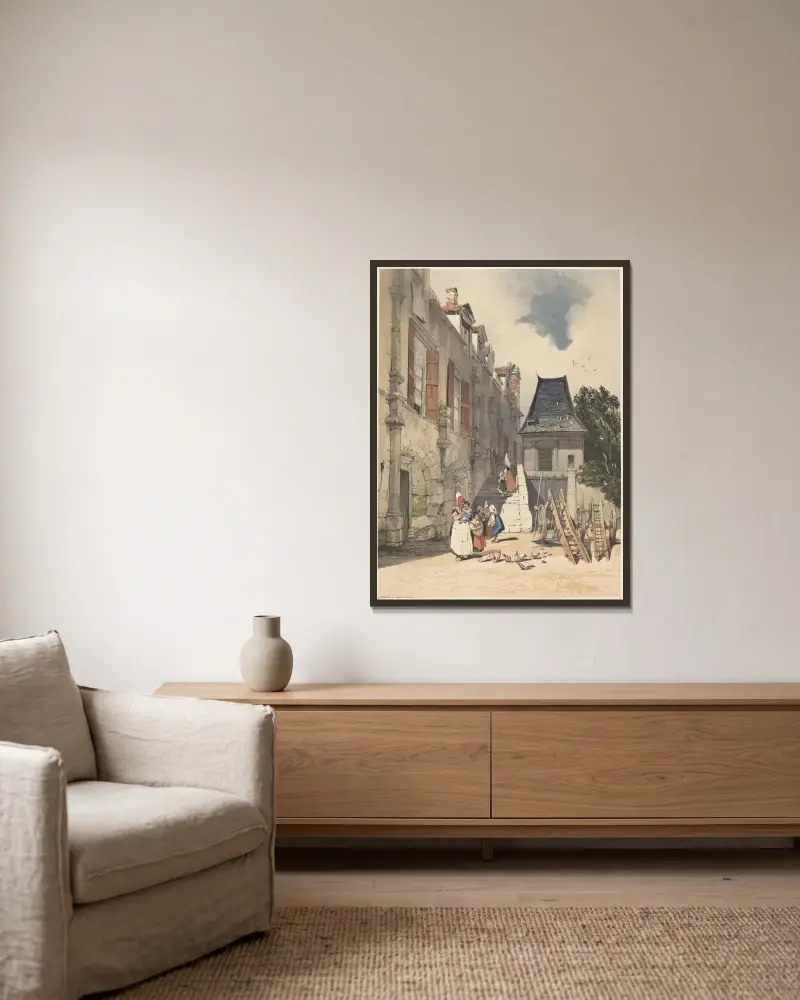 L’Abbaye St. Amand, Rouen av Thomas Shotter Boys inramad på en vägg