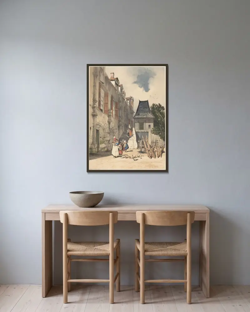 L’Abbaye St. Amand, Rouen av Thomas Shotter Boys inramad på en vägg