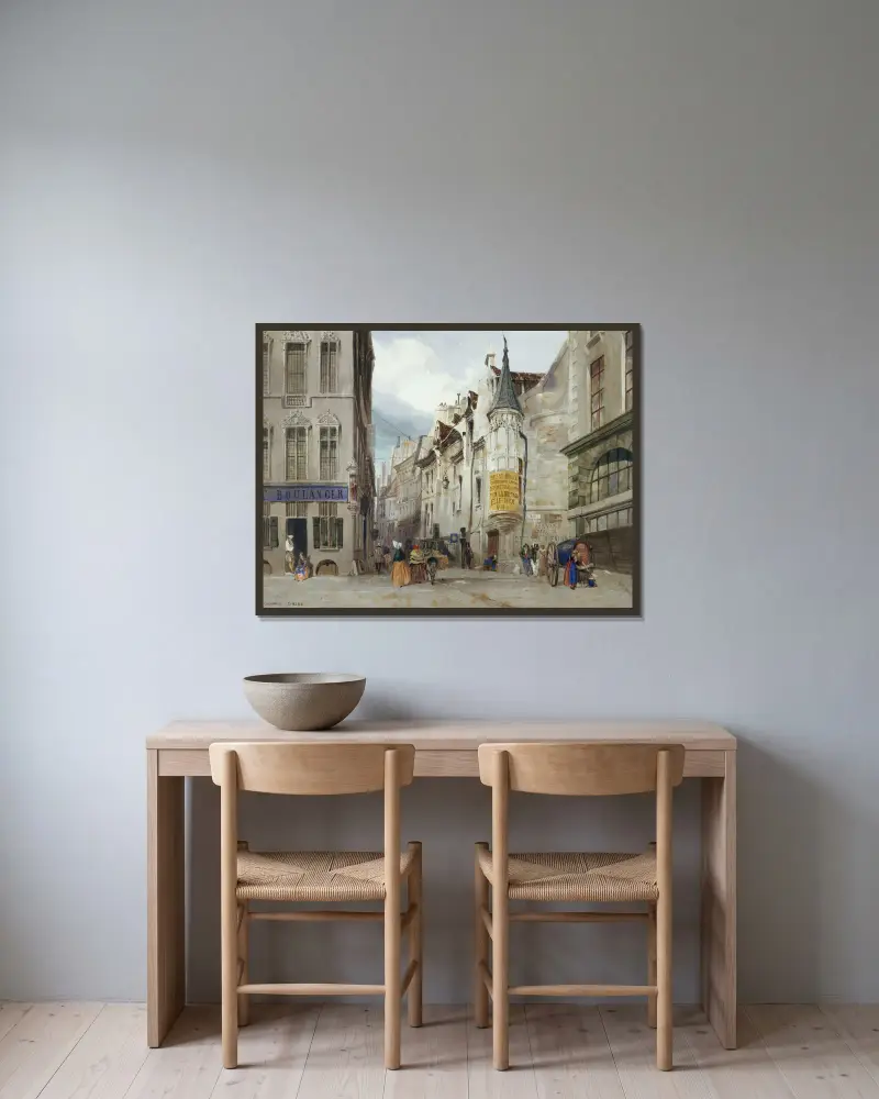 Skrzyżowanie rue Bailleul i rue Jean Tison, obecnie 1. dzielnica Paryża, Thomas Shotter Boys w ramie na ścianie