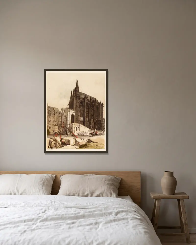 Ste Chapelle, Paris 2 av Thomas Shotter Boys inramad på en vägg