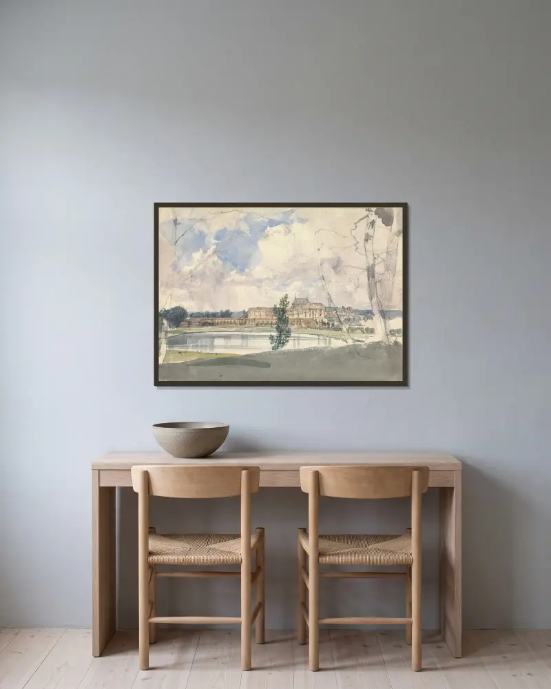 Versailles av Thomas Shotter Boys inramad på en vägg