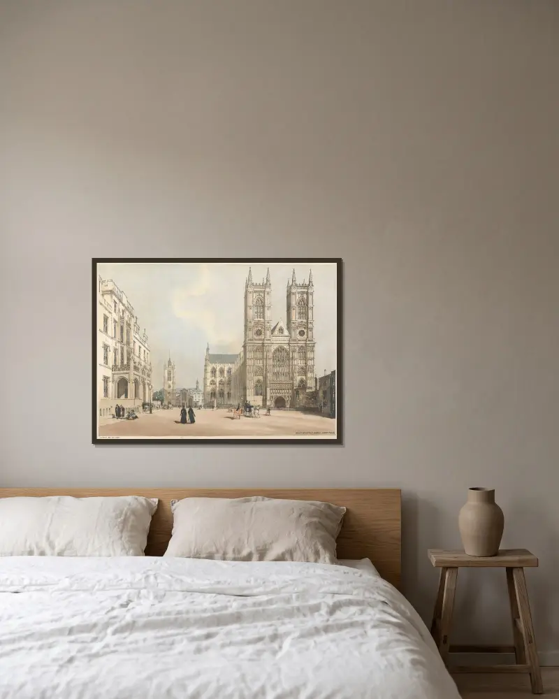 Westminster Abbey, Hospital av Thomas Shotter Boys inramad på en vägg