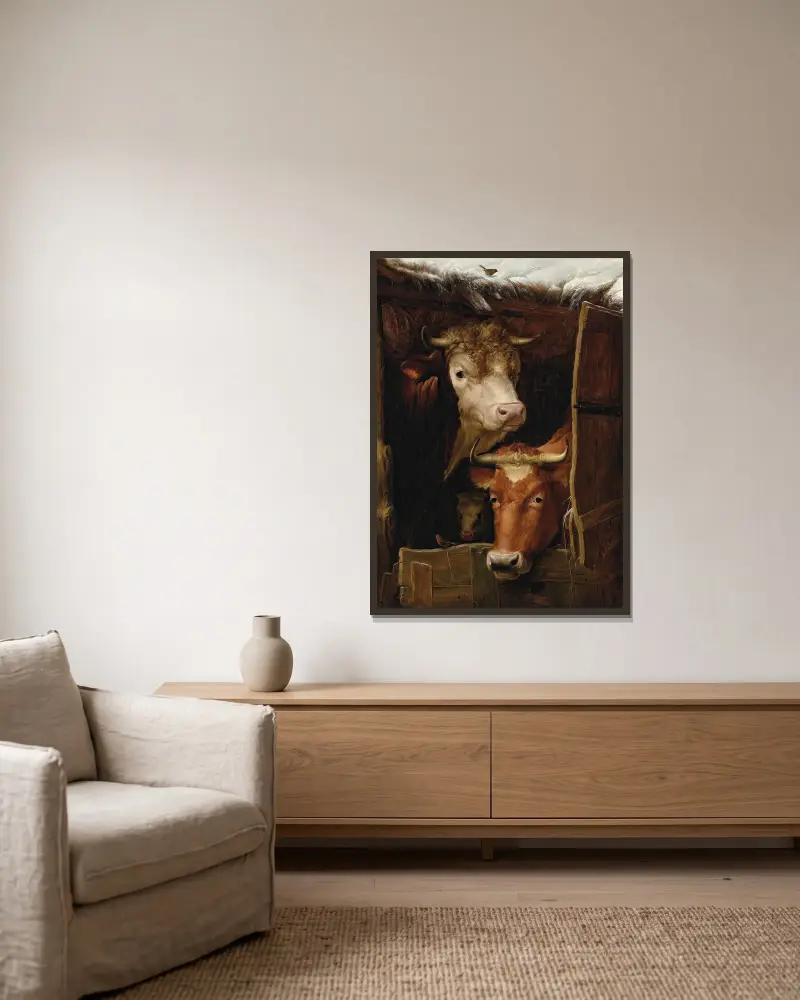 Be it ever so humble, there’s no place like home av Thomas Sidney Cooper inramad på en vägg