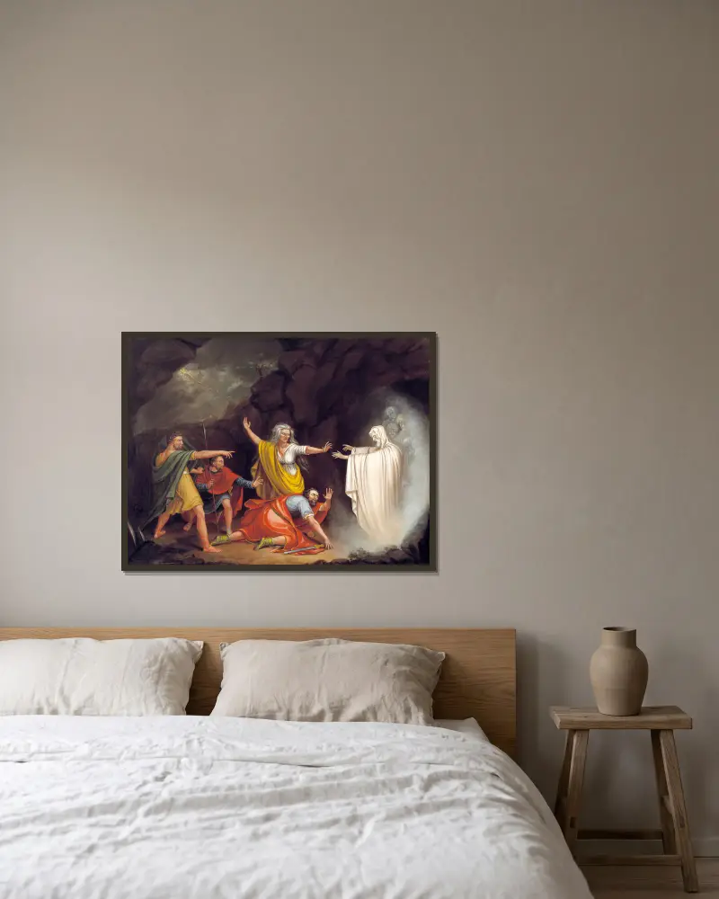 Saul and the Witch of Endor av William Sidney Mount inramad på en vägg
