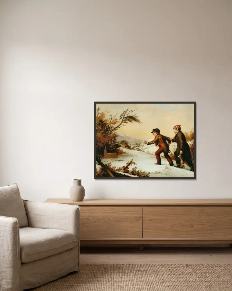 Fällan har slagit igen, William Sidney Mount v rámu na stěně