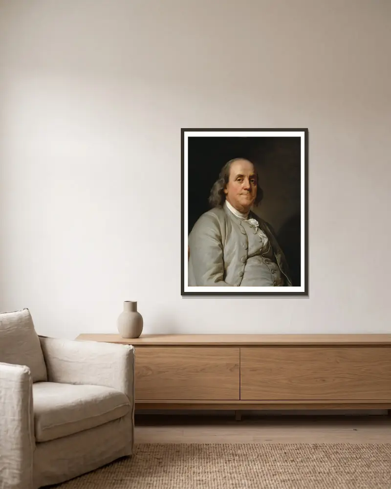Benjamin Franklin, Nr. 1, Joseph Siffred Duplessis v rámu na stěně