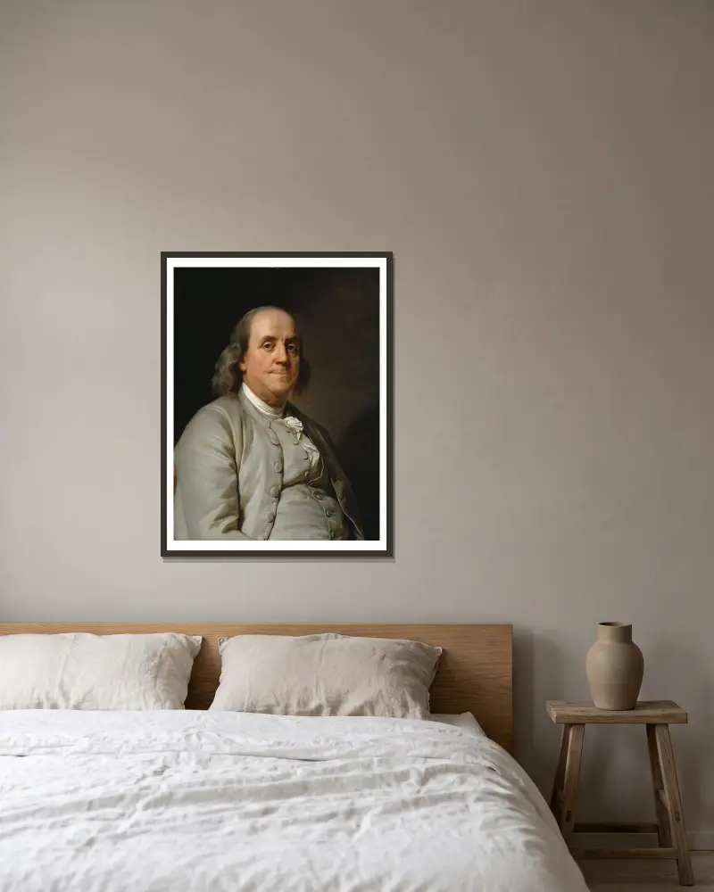 Benjamin Franklin, Nr. 1, Joseph Siffred Duplessis v rámu na stěně