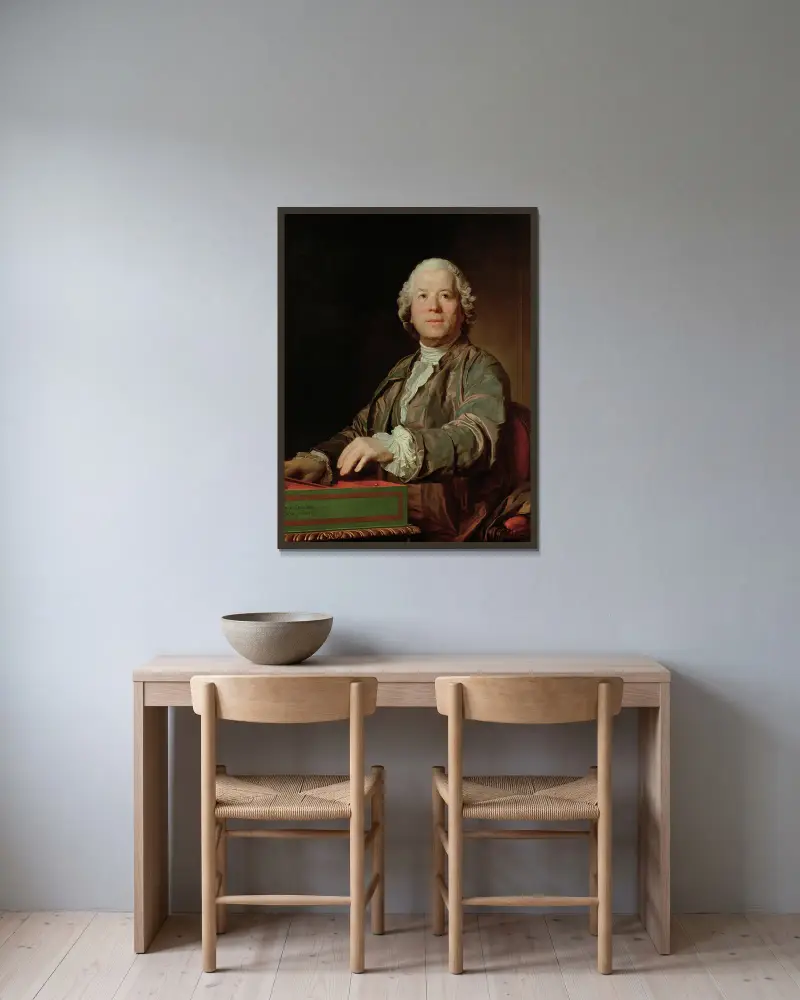 Christoph Willibald Gluck av Joseph Siffred Duplessis inramad på en vägg