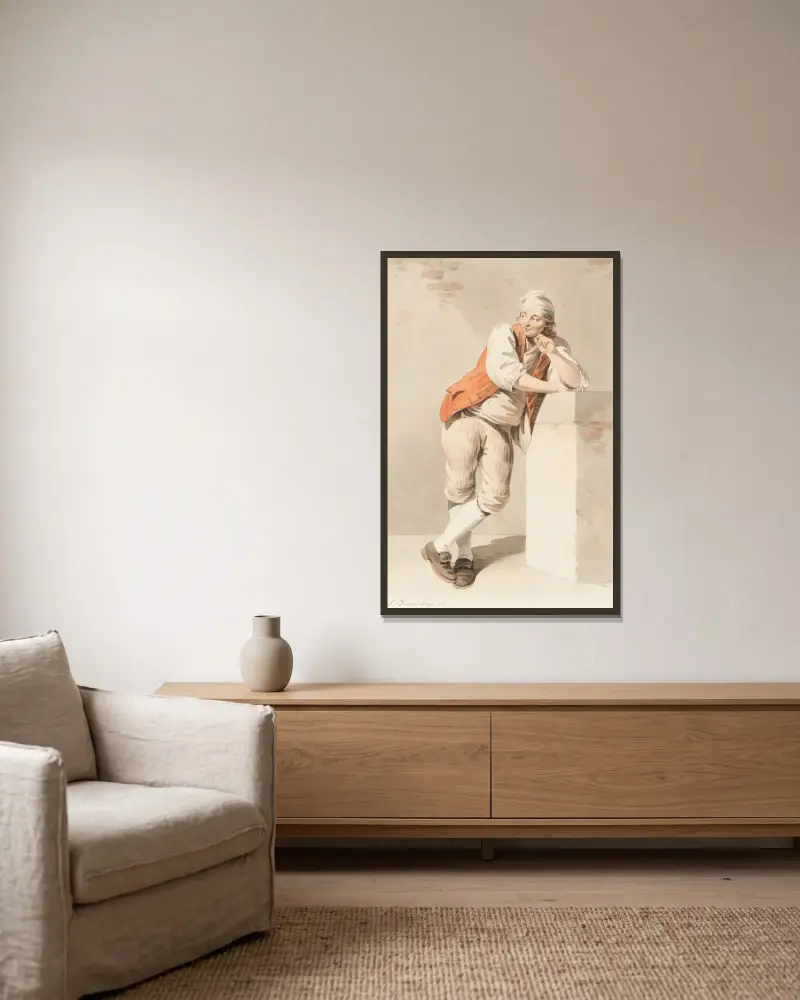 Berner Bauer von Sigmund Freudenberger gerahmt an einer Wand