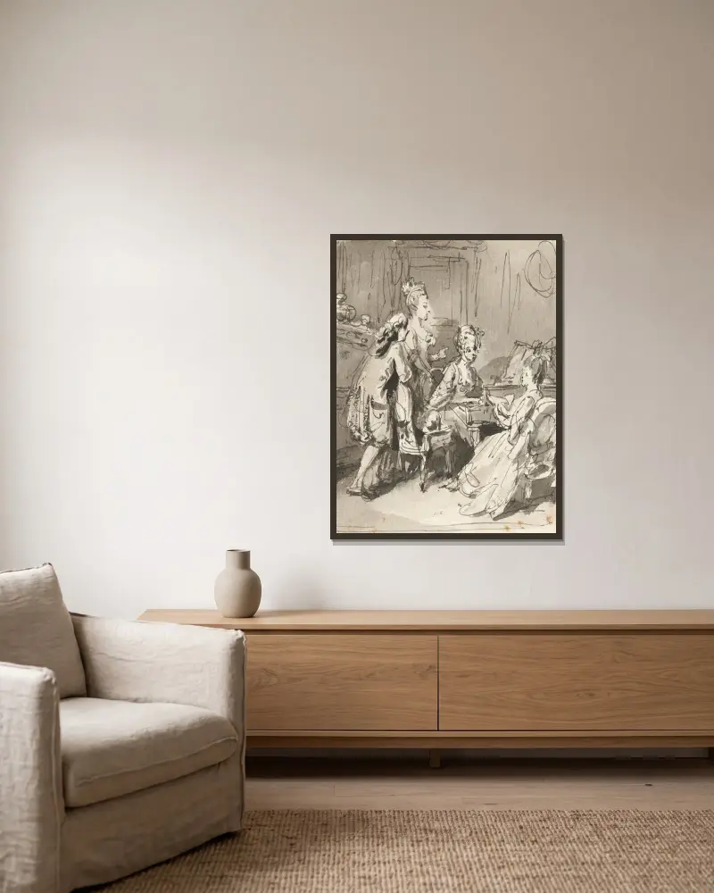 Das Konzert von Sigmund Freudenberger gerahmt an einer Wand