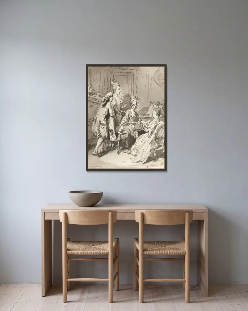 Das Konzert von Sigmund Freudenberger gerahmt an einer Wand
